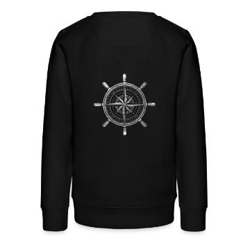 Boussole, grunge - Sweat ado bio Stanley/Stella - noir - Dos - AI Model Teenager Male light (155cm)