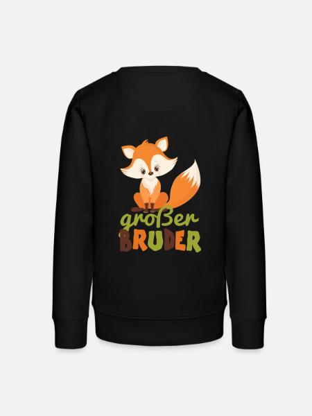 großer Bruder Fuchs - Teenager Organic Sweatshirt Mini Changer von Stanley/Stella - Schwarz