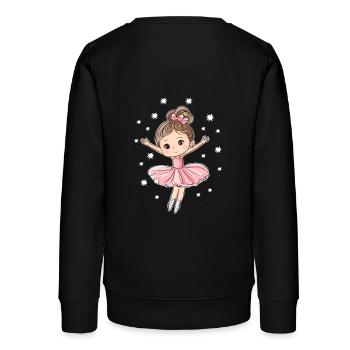 Ballerina mit Sternen - Teenager Organic Sweatshirt Mini Changer von Stanley/Stella - Schwarz - Hinten - AI Model Teenager Male light (155cm)