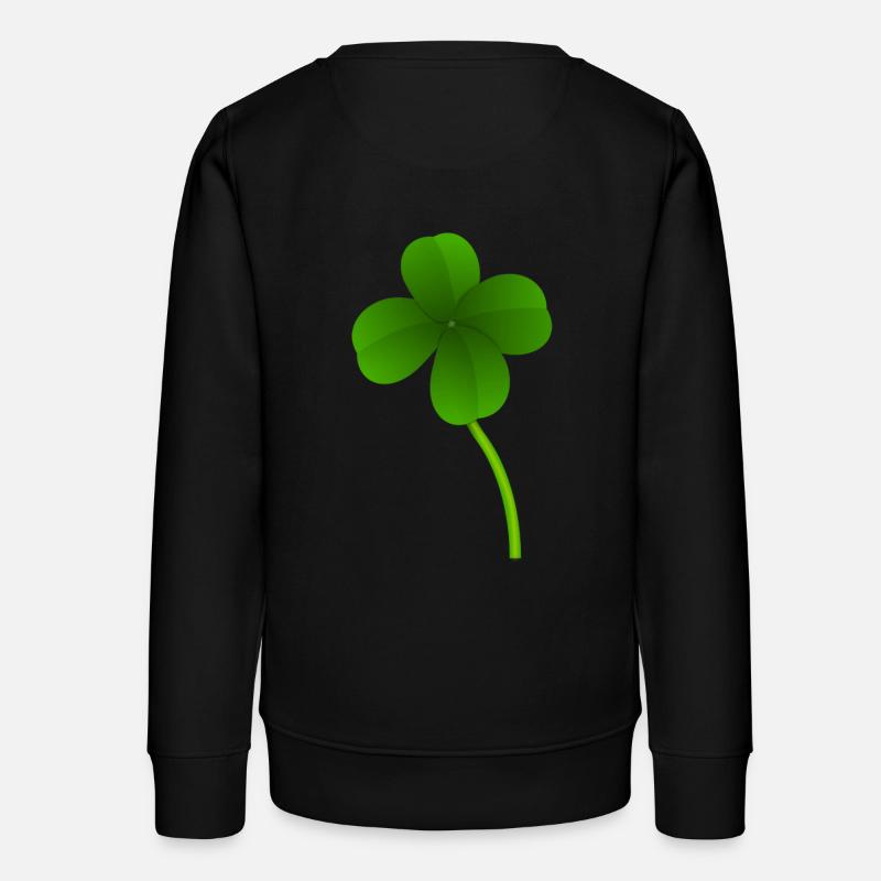 cloverleaf - Teens Organic Sweatshirt by Stanley/Stella - black