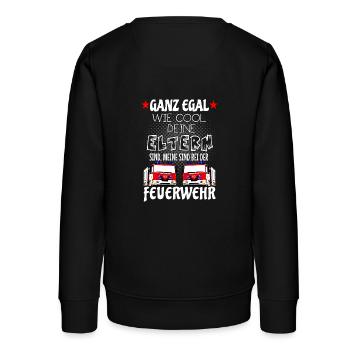 Kinder T-Shirt - Eltern sind bei der Feuerwehr - Teenager Organic Sweatshirt Mini Changer von Stanley/Stella - Schwarz - Hinten - AI Model Teenager Male light (155cm)