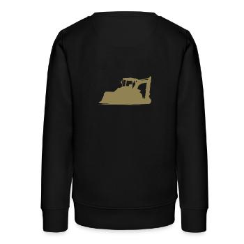 Baggerfahrer und Baugeräteführer Silhouette – - Teenager Organic Sweatshirt Mini Changer von Stanley/Stella - Schwarz - Hinten - AI Model Teenager Male light (155cm)