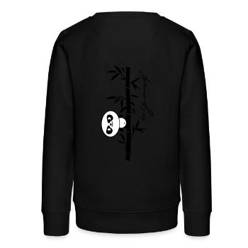Sei du selbst- Panda - Teenager Organic Sweatshirt Mini Changer von Stanley/Stella - Schwarz - Hinten - AI Model Teenager Male light (155cm)