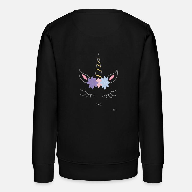 Unicorn - Teens Organic Sweatshirt by Stanley/Stella - black