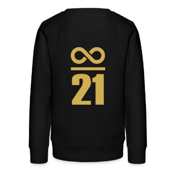 Unendlich durch 21 Millionen Bitcoin - Teenager Organic Sweatshirt Mini Changer von Stanley/Stella - Schwarz - Hinten - AI Model Teenager Male light (155cm)