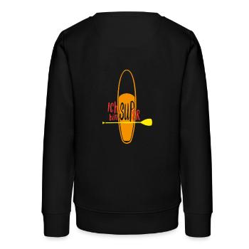 ich bin SUPer - Teenager Organic Sweatshirt Mini Changer von Stanley/Stella - Schwarz - Hinten - AI Model Teenager Male light (155cm)