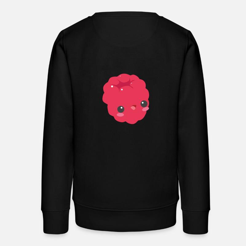 Raspberry cartoon - Teens Organic Sweatshirt by Stanley/Stella - black
