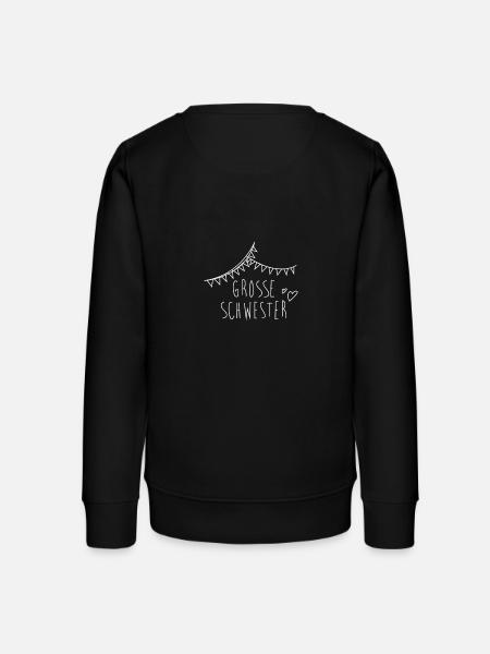 Grande soeur - Sweat ado bio Stanley/Stella - noir