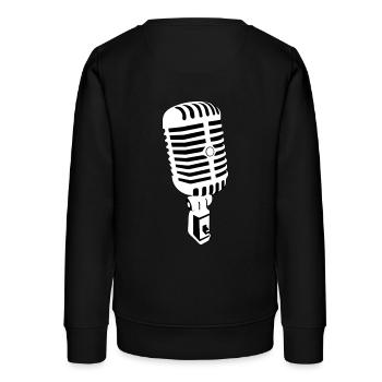 microphone - Teens Organic Sweatshirt by Stanley/Stella - black - Back - AI Model Teenager Male light (155cm)