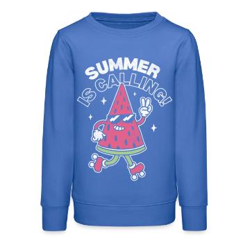 Der Sommer ruft - Teenager Organic Sweatshirt Mini Changer von Stanley/Stella - carolina Blue - Vorne - AI Model Teenager Male dark (155cm)