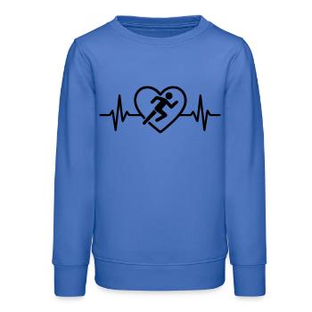 Leichtathletik Laeufer Sprint Herz - Teenager Organic Sweatshirt Mini Changer von Stanley/Stella - carolina Blue - Vorne - AI Model Teenager Male dark (155cm)