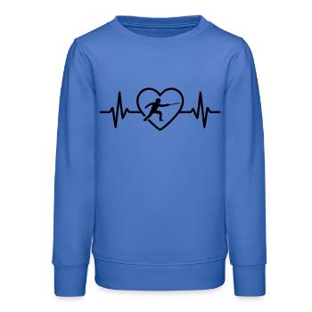 Fechten Herz - Teenager Organic Sweatshirt Mini Changer von Stanley/Stella - carolina Blue - Vorne - AI Model Teenager Male dark (155cm)