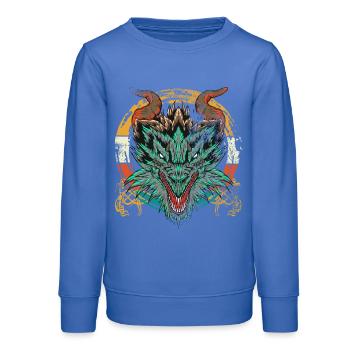 Drache, Drachen, asiatischer Drache - Teenager Organic Sweatshirt Mini Changer von Stanley/Stella - carolina Blue - Vorne - AI Model Teenager Male dark (155cm)