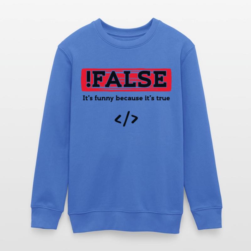 Code Debug Programmer Developer Funny Sayings Teens Organic Sweatshirt by Stanley/Stella