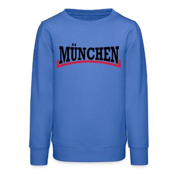 Munich * two-tone - Teens Organic Sweatshirt by Stanley/Stella - carolina blue - Front - AI Model Teenager Male dark (155cm)
