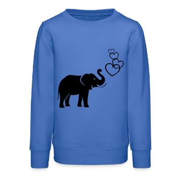 elefanten_love_02 - Teenager Organic Sweatshirt Mini Changer von Stanley/Stella - carolina Blue - Vorne - AI Model Teenager Male dark (155cm)
