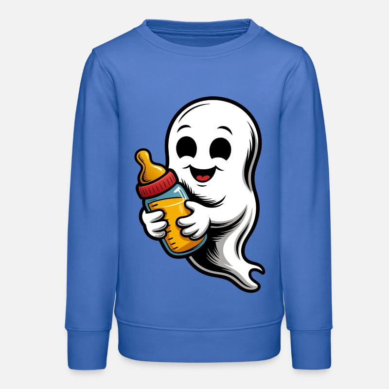 Fantôme mignon avec biberon - Sweat ado bio Stanley/Stella - carolina blue