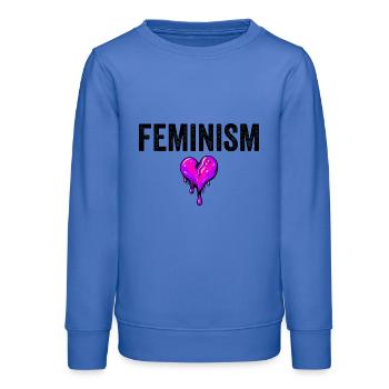 FÉMINISME - Sweat ado bio Stanley/Stella - carolina blue - Devant - AI Model Teenager Male dark (155cm)