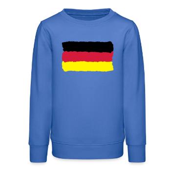 schwarz rot gold Deutschland Fahne Germany - Teenager Organic Sweatshirt Mini Changer von Stanley/Stella - carolina Blue - Vorne - AI Model Teenager Male dark (155cm)