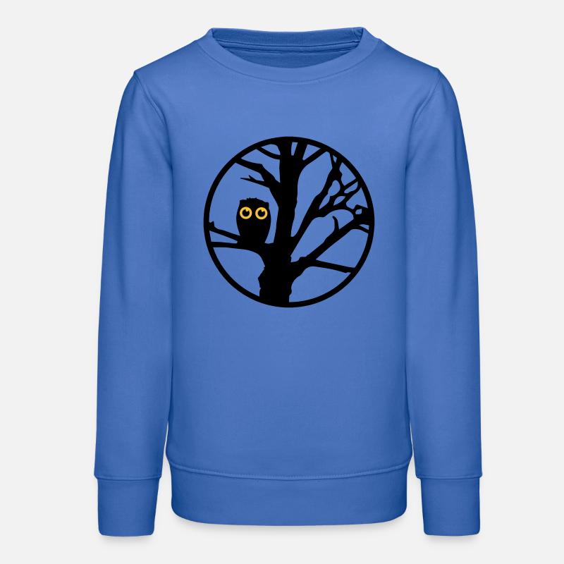 An owl sitting on a tree - Teens Organic Sweatshirt by Stanley/Stella - carolina blue
