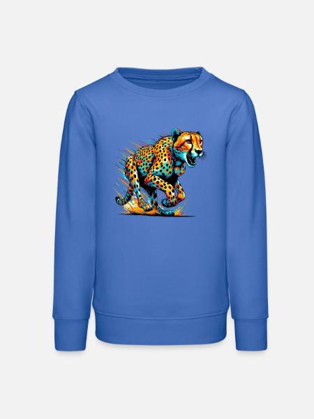Gepard - Teenager Organic Sweatshirt Mini Changer von Stanley/Stella - carolina Blue