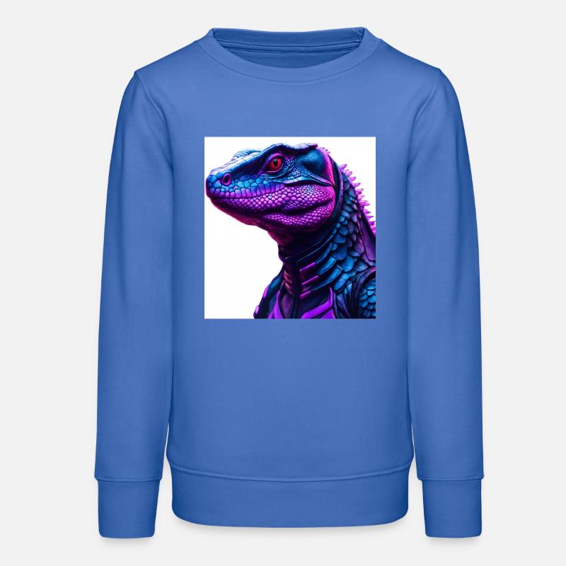 Reptile dans le style de tatouage coloré - Sweat ado bio Stanley/Stella - carolina blue