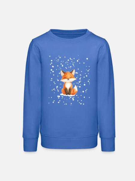 Fuchs mit Schneeflocken - Teenager Organic Sweatshirt Mini Changer von Stanley/Stella - carolina Blue