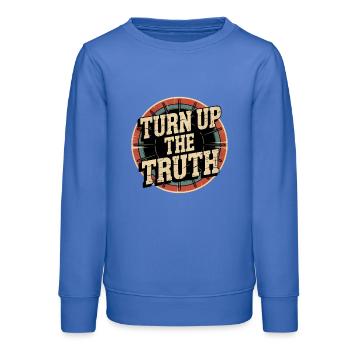 Retro Grunge – Turn Up The Truth - Teenager Organic Sweatshirt Mini Changer von Stanley/Stella - carolina Blue - Vorne - AI Model Teenager Male dark (155cm)