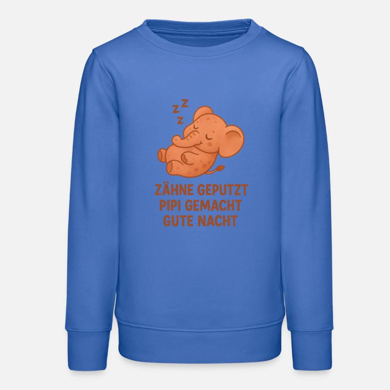 Dents de berceuse d’éléphant brossées - Sweat ado bio Stanley/Stella - carolina blue