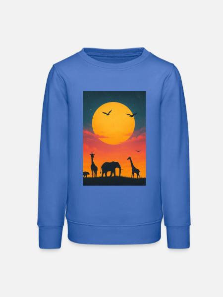 Savannen Sonnenuntergang - Teenager Organic Sweatshirt Mini Changer von Stanley/Stella - carolina Blue