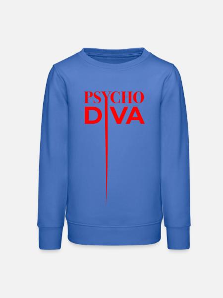 Psycho Diva – Sarkasmus-Spruch Rot - Teenager Organic Sweatshirt Mini Changer von Stanley/Stella - carolina Blue
