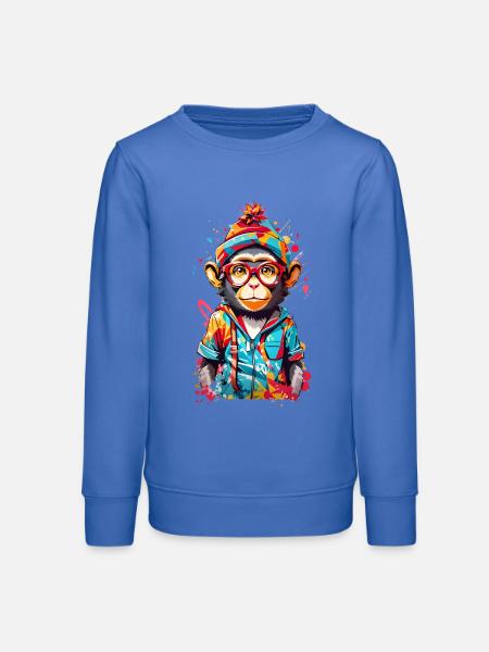 Coole Affe - Teenager Organic Sweatshirt Mini Changer von Stanley/Stella - carolina Blue