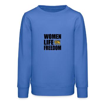 Women life freedom - Sweat ado bio Stanley/Stella - carolina blue - Devant - AI Model Teenager Male dark (155cm)