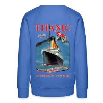 TITANIC Liner Kreation Louis RUNEMBERG © Adagp - Teenager Organic Sweatshirt Mini Changer von Stanley/Stella - carolina Blue - Hinten - AI Model Teenager Male dark (155cm)