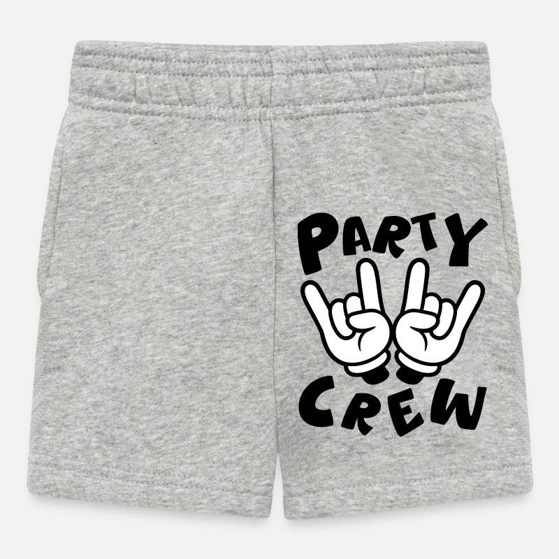 Fête Crew Main Drôle - Short Bébé - gris chiné