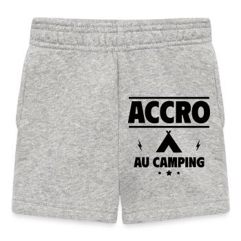 accro au camping - Short Bébé - gris chiné - Devant