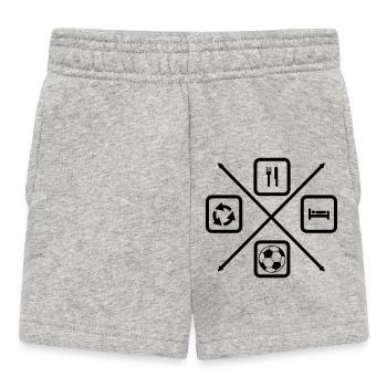 Le cycle de vie d’un footballeur, Football - Short Bébé - gris chiné - Devant