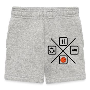 Cycle de vie d’un basketteur,Basketball - Short Bébé - gris chiné - Devant