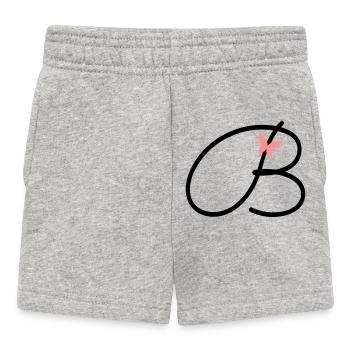 Buchstabe B Anfangsbuchstabe Schmetterling - Baby Shorts - Grau meliert - Vorne