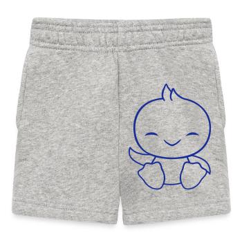 Ente sitzt freundlich glücklich Begrüßung Winken - Baby Shorts - Grau meliert - Vorne