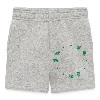 Leaves Frame - Baby Shorts - heather grey - Front