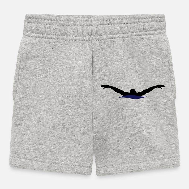 natation - Short Bébé - gris chiné