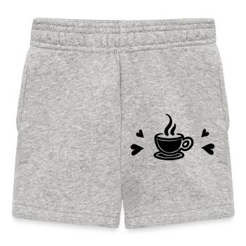 I love Coffee - Baby Shorts - Grau meliert - Vorne