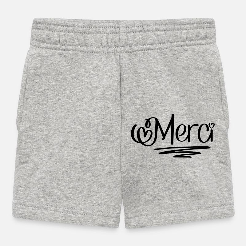 Merci - Short Bébé - gris chiné