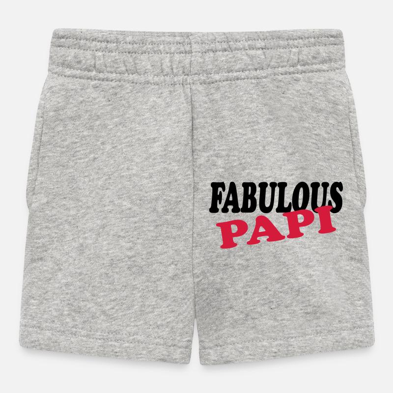 Fabulous PAPI - Baby Shorts - heather grey