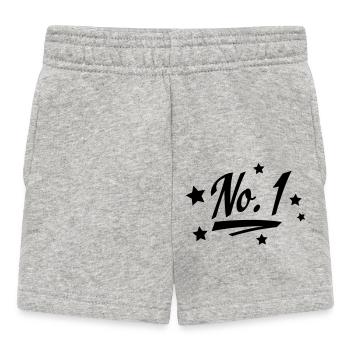 Nummer 1 - Baby Shorts - Grau meliert - Vorne