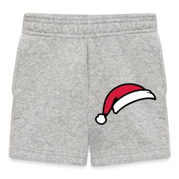 Chapeau de Père Noël - Short Bébé - gris chiné - Devant