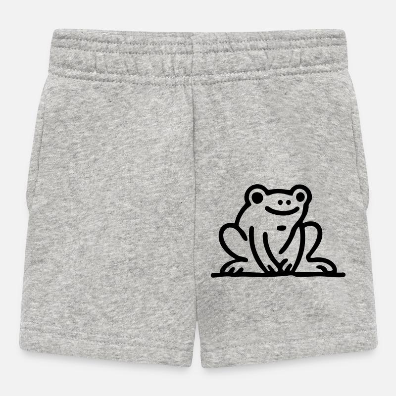 Frog Frog - Baby Shorts - heather grey