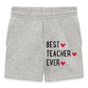 Best Teacher ever - Baby Shorts - Grau meliert - Vorne