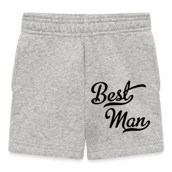 Best man - Baby Shorts - heather grey - Front
